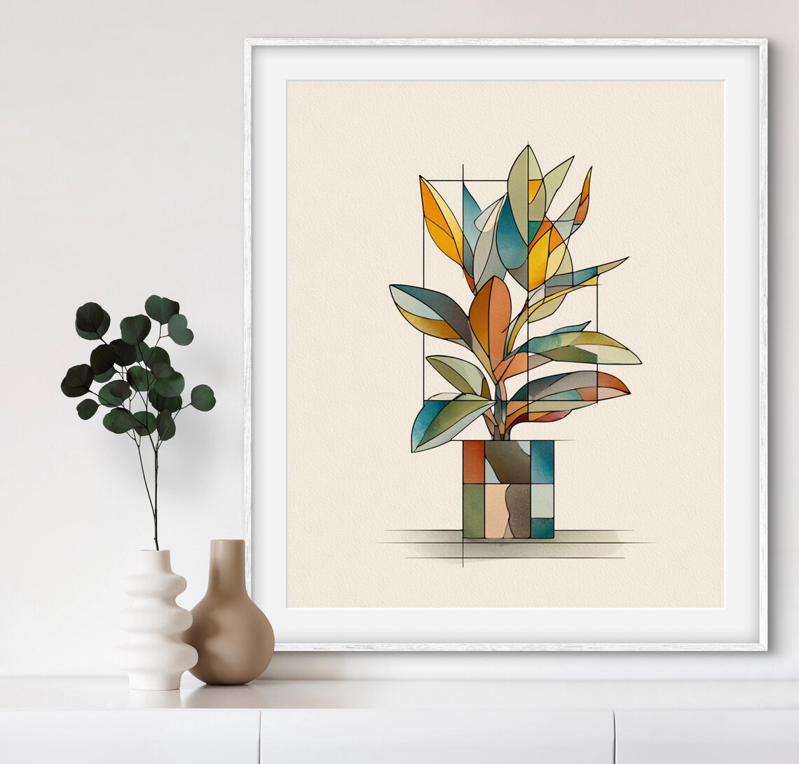 Simple Modern Illustration Minimalist Wall Art