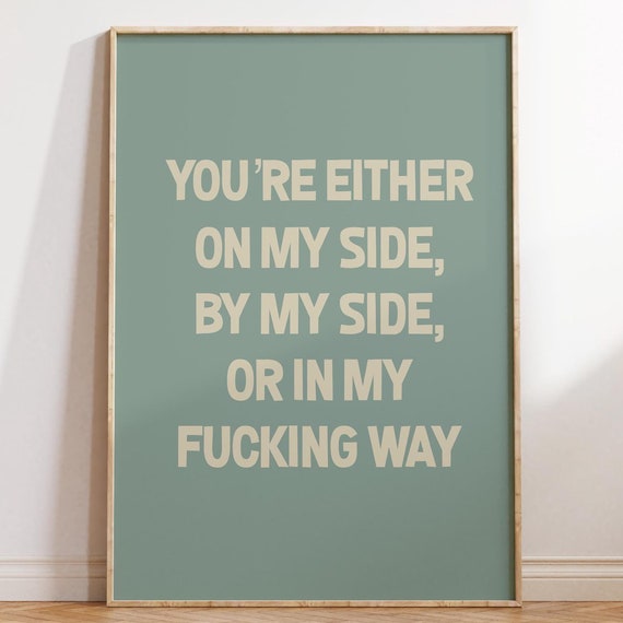 In My Fucking Way Print Bedroom Wall Art Funny Dorm Quote Poster Trendy Living Room Neutral Cute Apartment Modern Decor Gift