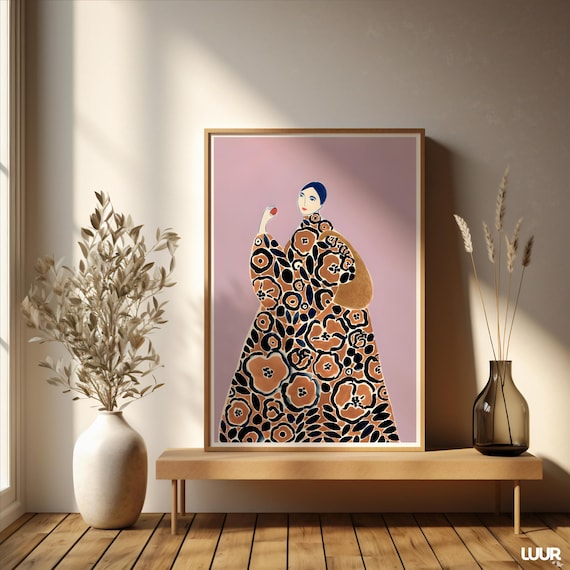 La Poire Abstract Boho Line Poster, Living Room Decor