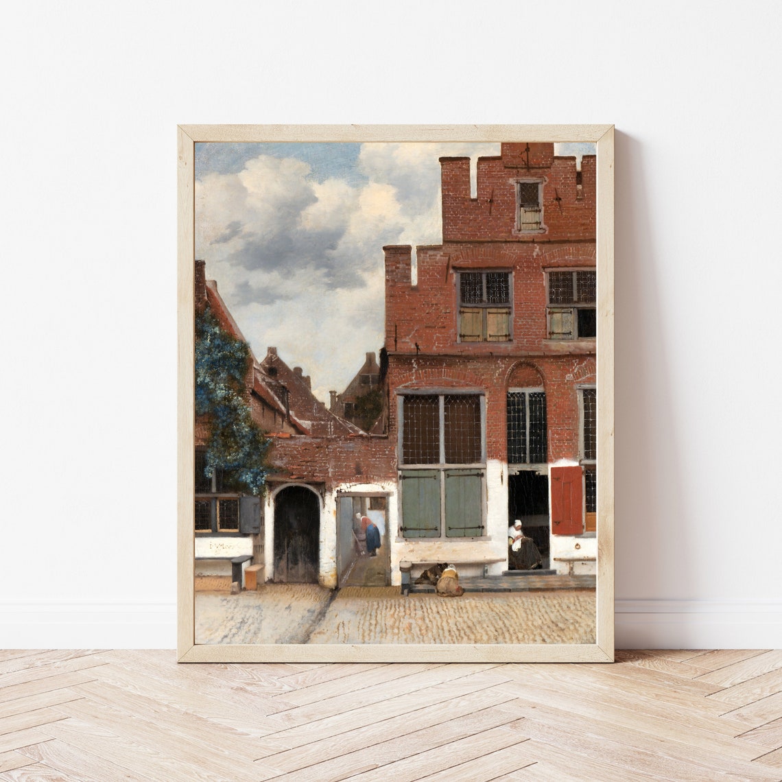 Johannes Vermeer Little Street in Delft Brick Houses Art Poster - Image 2