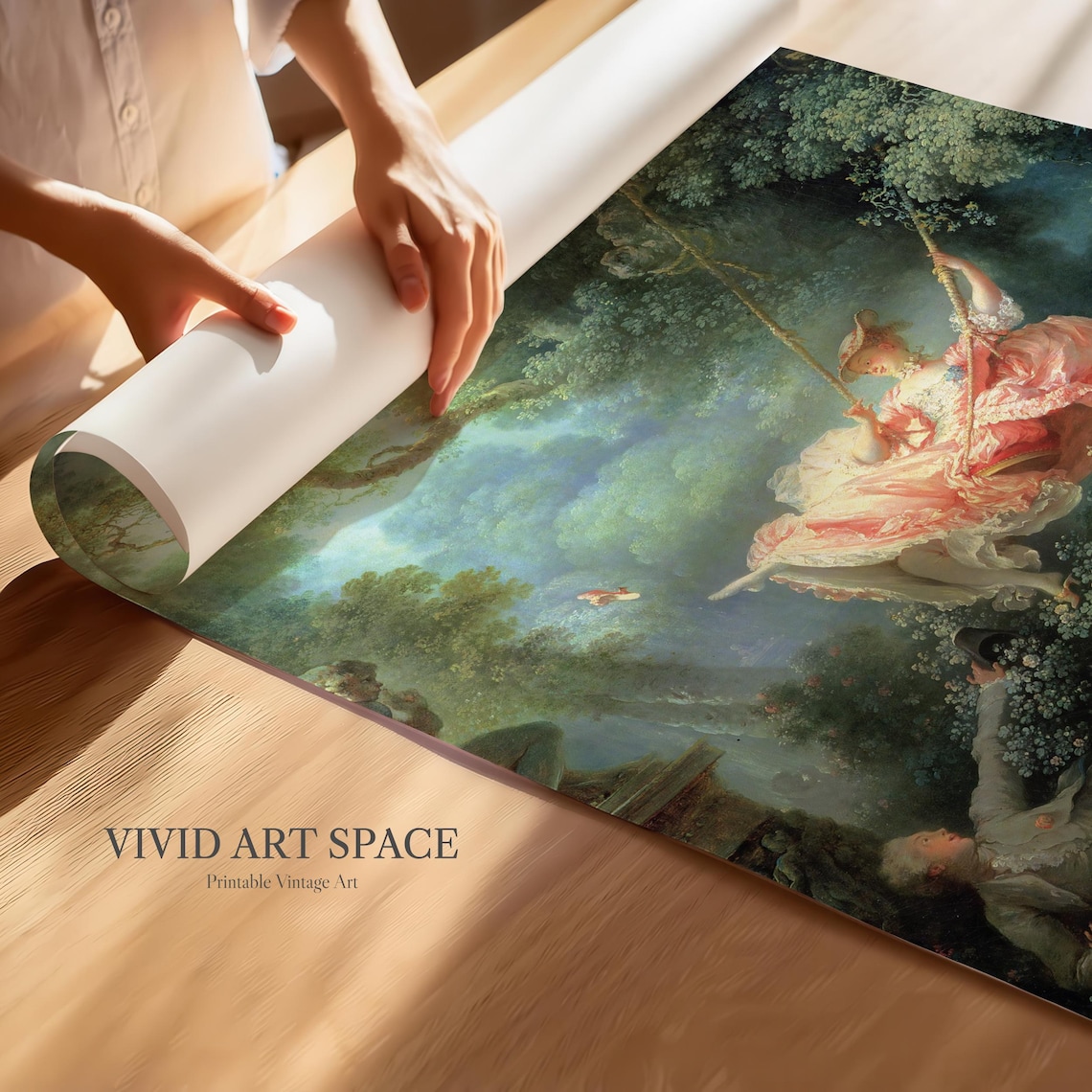 The Swing Rococo Art Print, Vintage Classic - Image 2