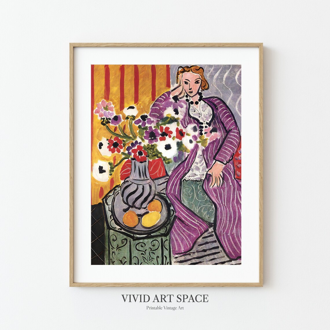 Henri Matisse Purple Robe And Anemones Art Print - Image 3