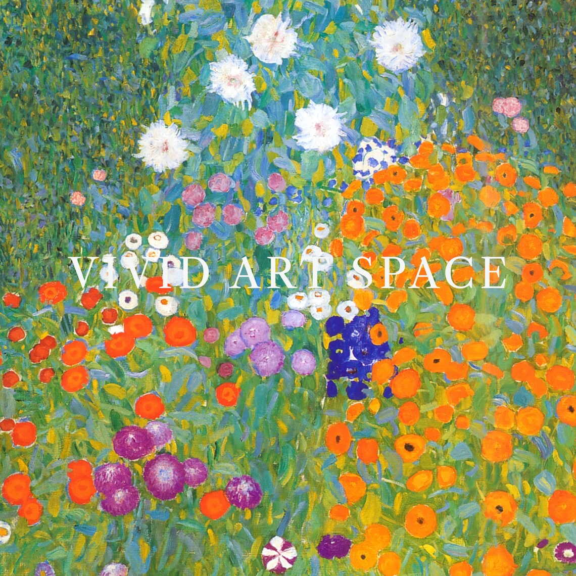 Gustav Klimt Flower Garden Vintage Art Print - Image 3