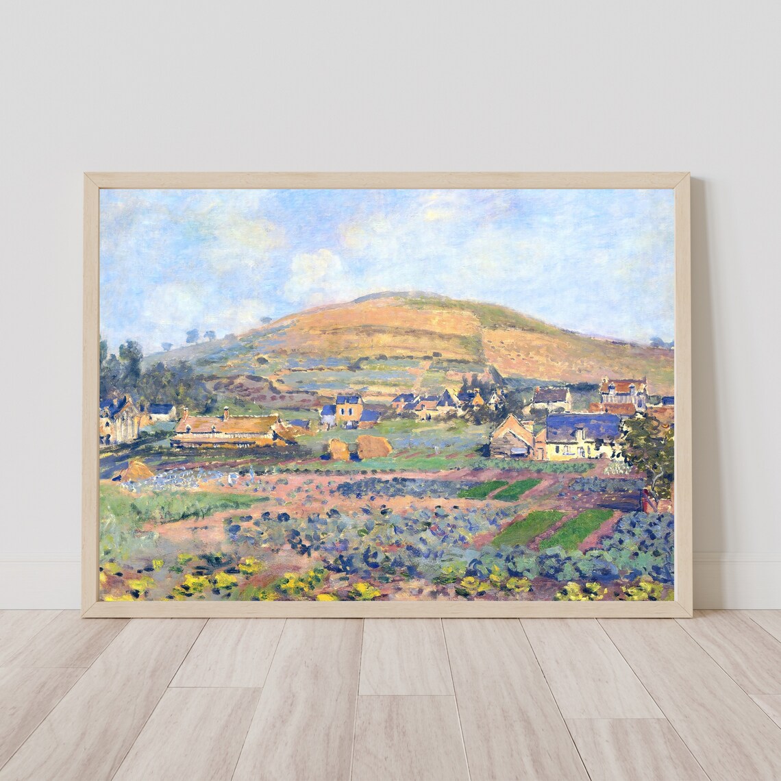 Monet-Inspired Rouen Mountain Spring Landscape Art Print - Image 2