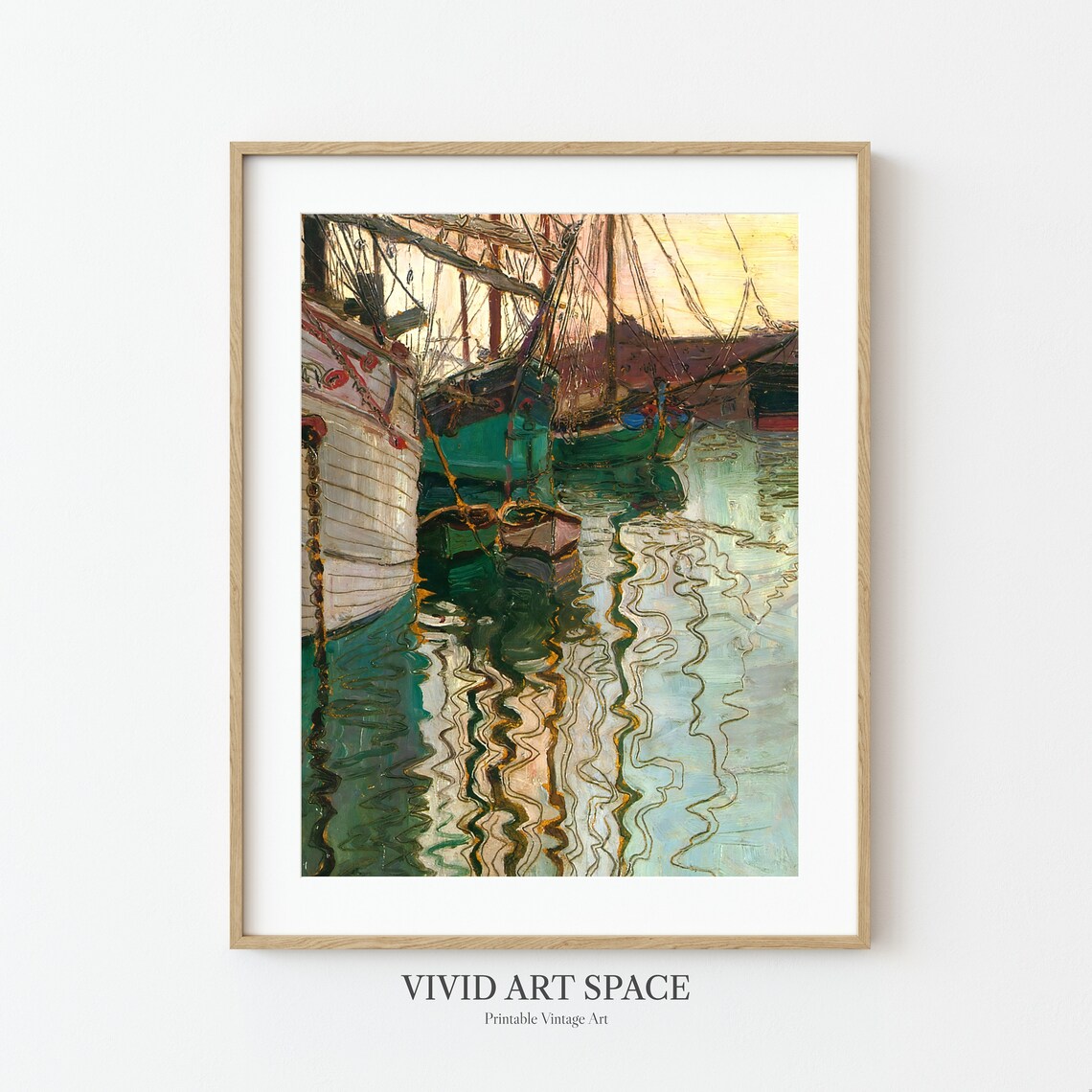 Port Of Trieste Vintage Coastal Landscape Art Print - Image 3