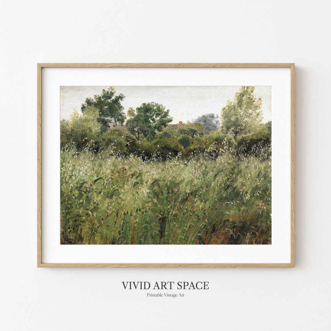 Oat Field Vintage Landscape Poster, Rustic Farmhouse - Image 2