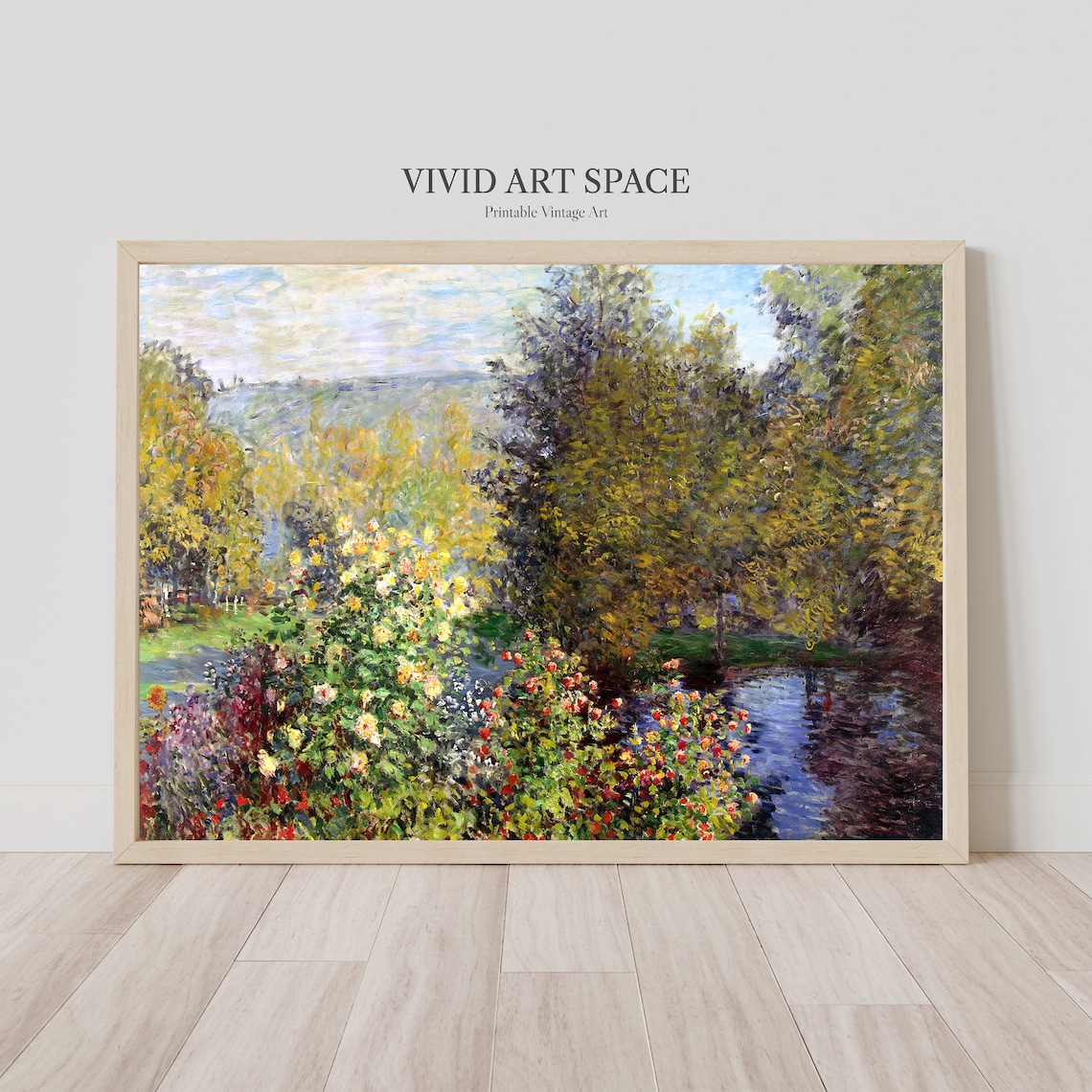 Claude Monet Blooming Flower Garden Impressionist Art Print - Image 2