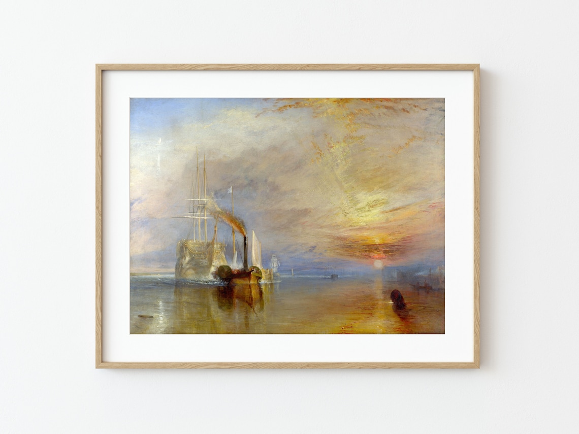 The Fighting Temeraire Vintage Seascape Landscape Art Print - Image 3