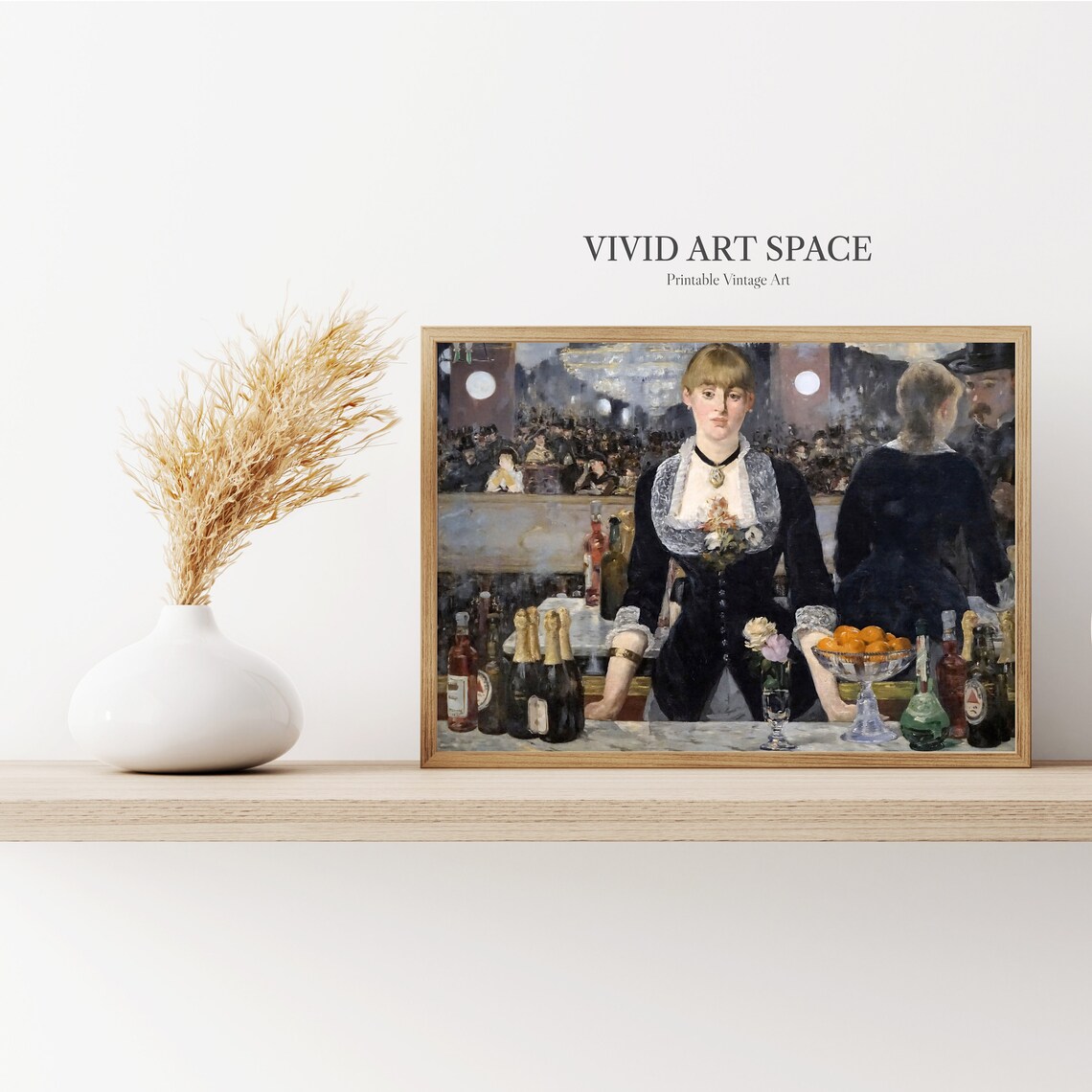 Manet A Bar At The Folies Bergere Paris Nightclub Scene Poster - Image 3