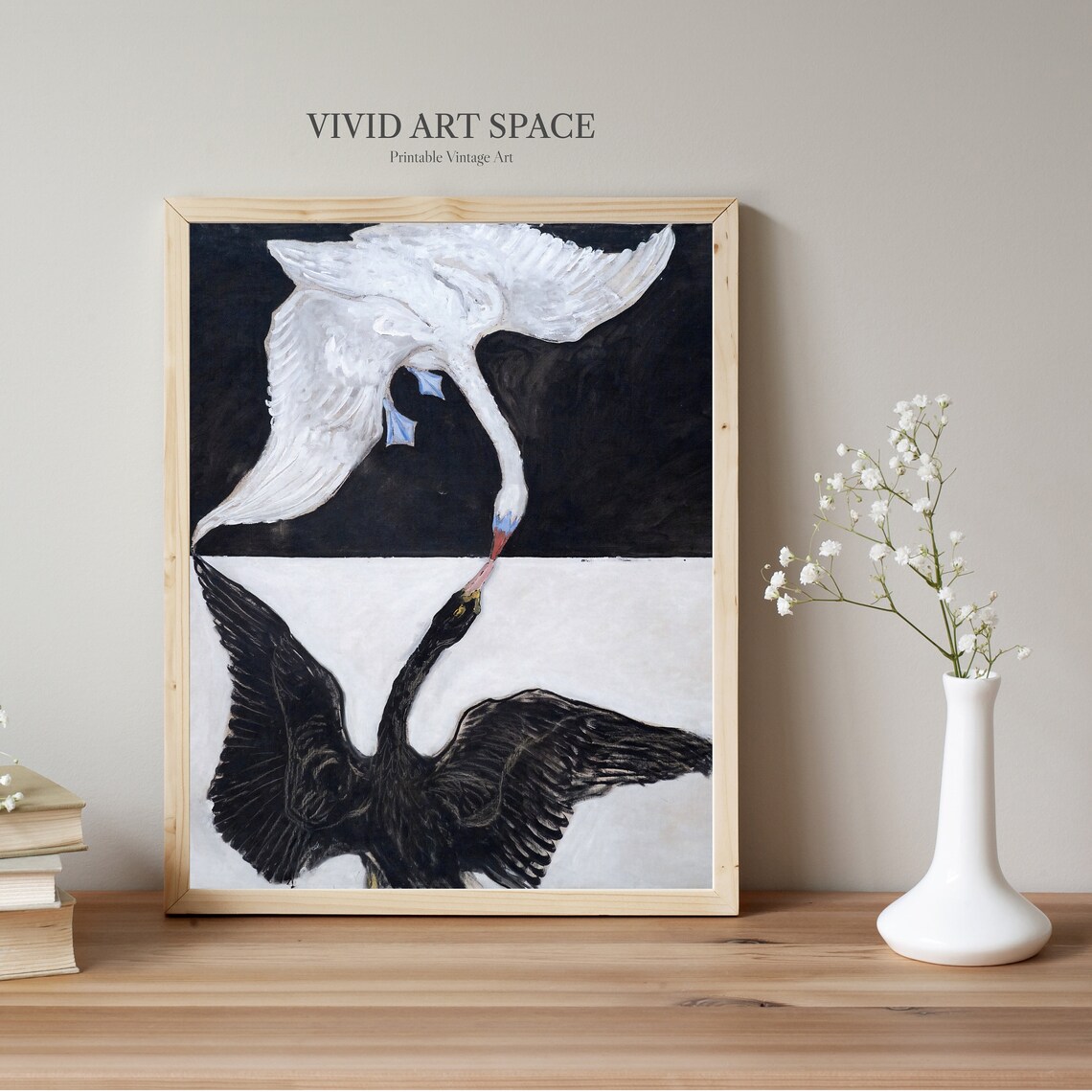 The Swan by Hilma Af Klint, Minimalist Art Print - Image 2