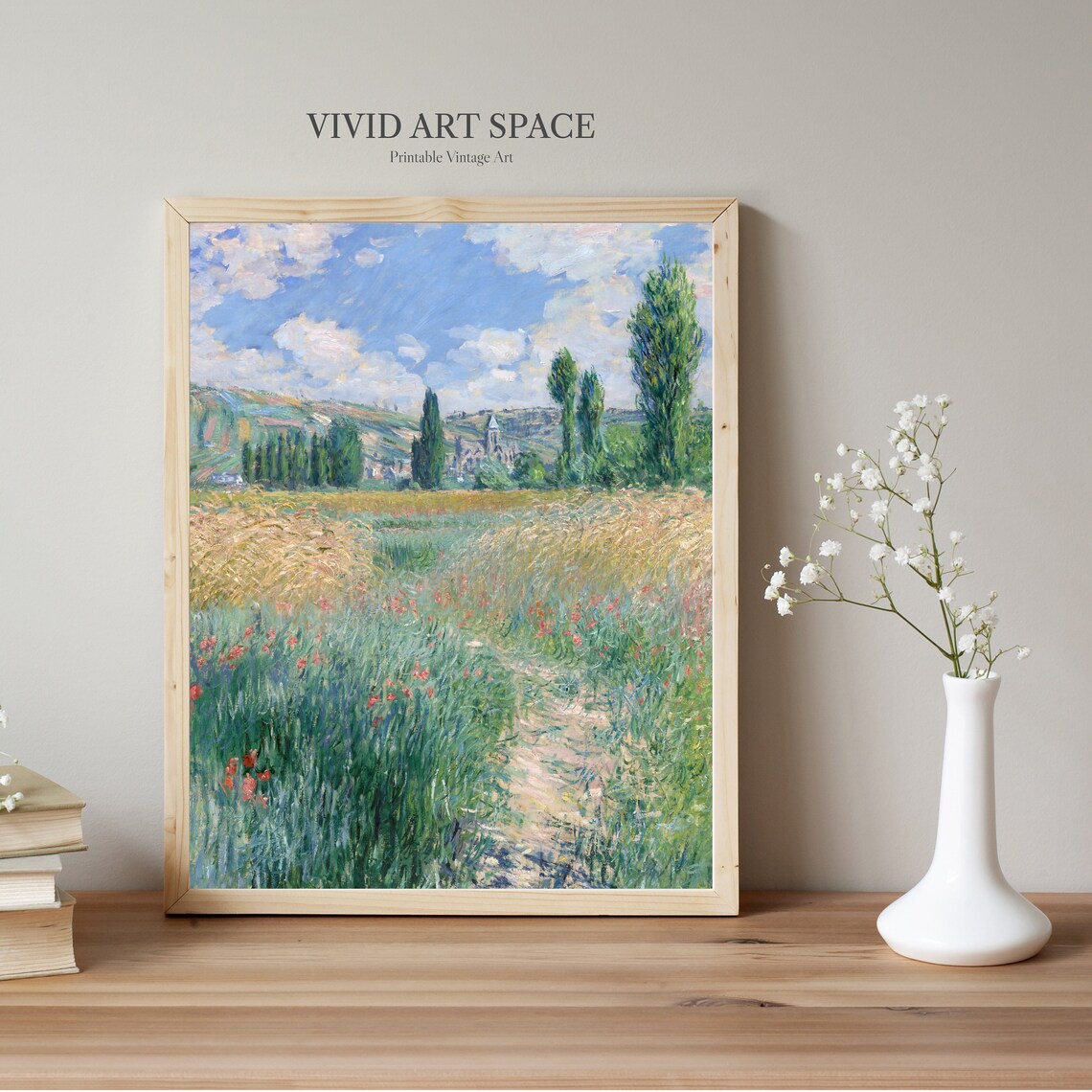 Claude Monet Path On The Island Impressionist Landscape Print - Image 2