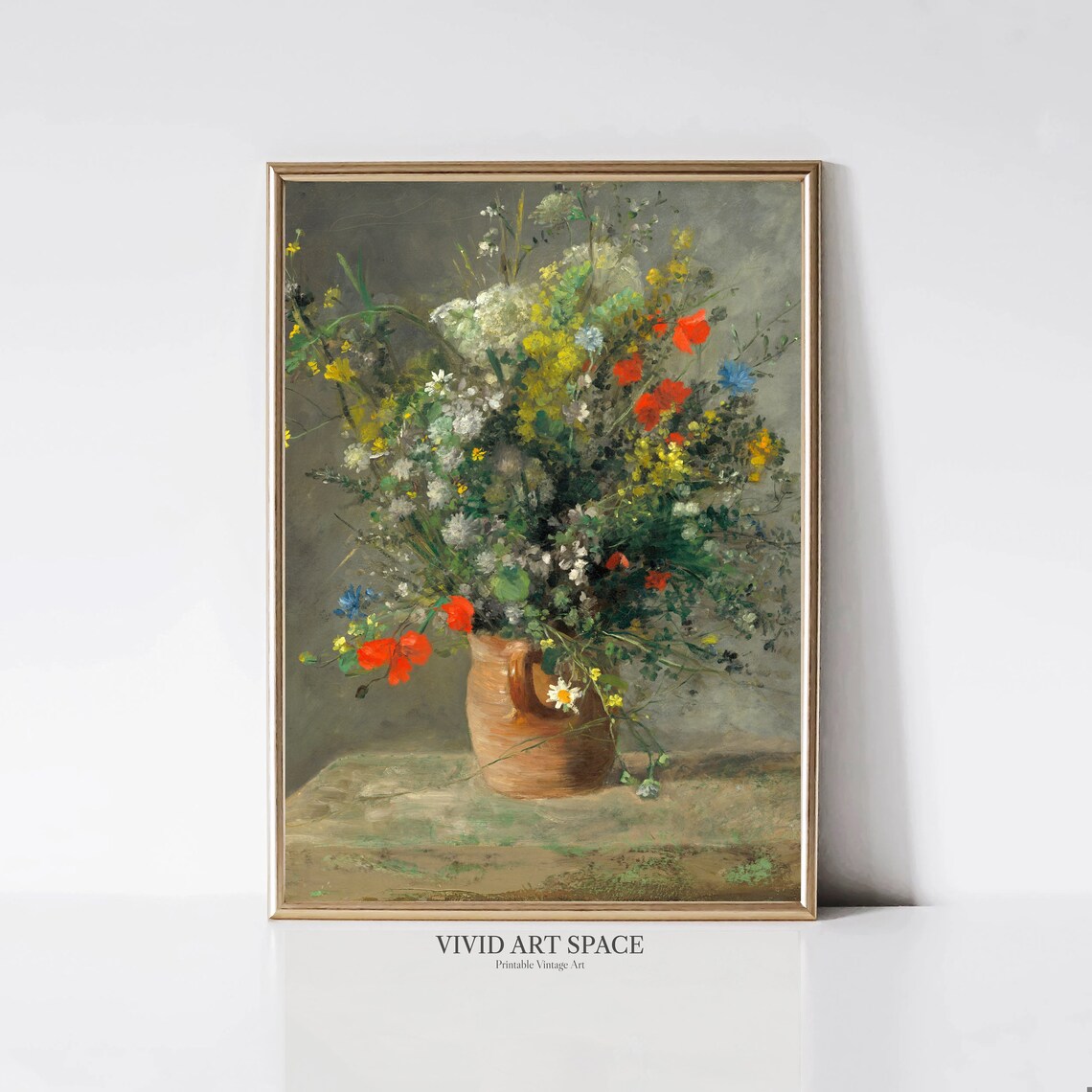 Renoir Flowers In A Vase Vintage Floral Art Print