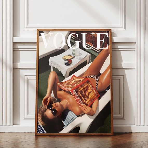 Vogue Poster Fashion Print Woman Wall Art Retro Print Luxury Wall Art Summer Print Trendy Wall Art Magazine Print Retro Wall Art Designer
