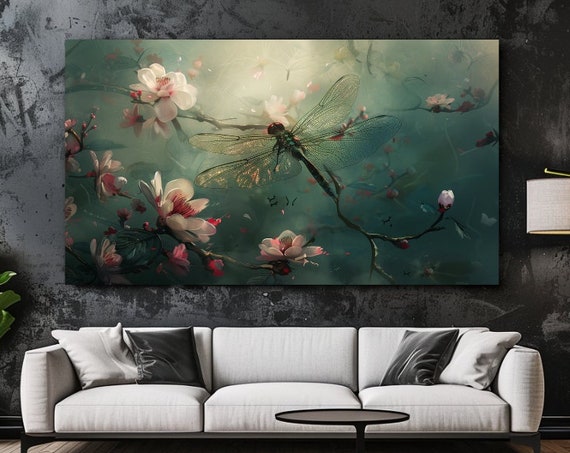 Dragonfly Nature Luxury Design Animal Print Picture Home Decor Wall Art Gift Room Decor Ready To Hang