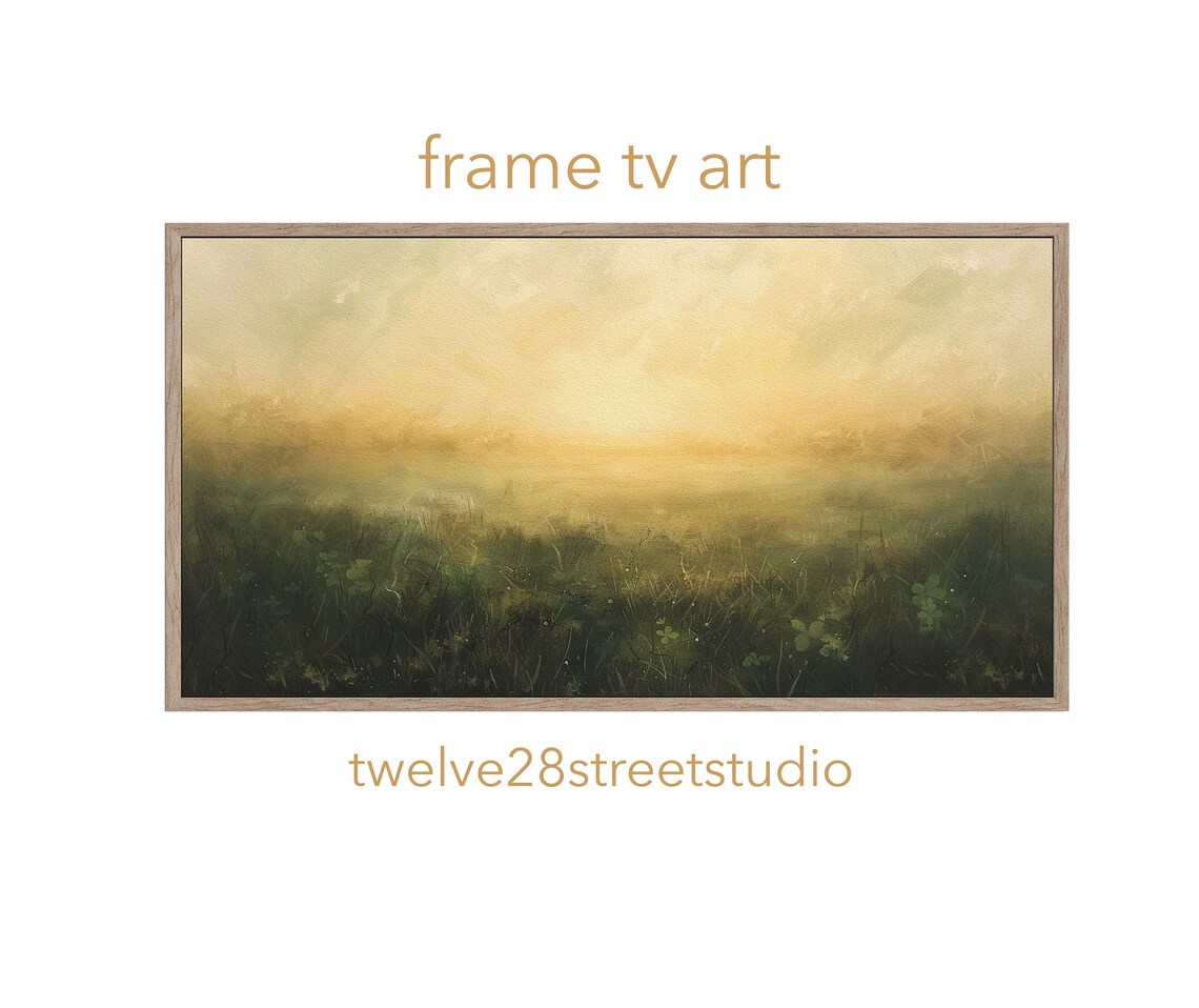Vintage Landscape Sunrise Sunset, Farmhouse Poster Print