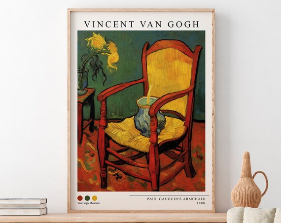 Vincent Van Gogh Paul Gauguin's Armchair 1888 Museum Art Poster