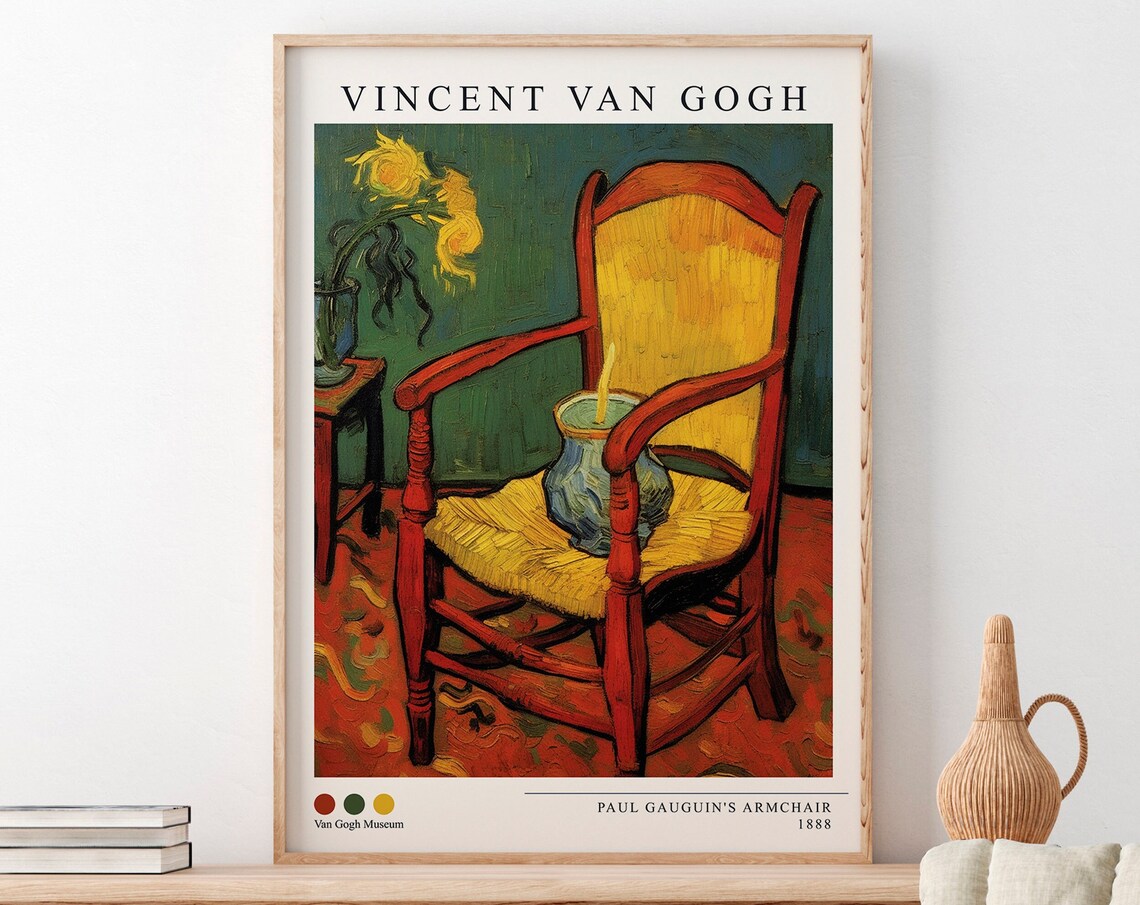 Vincent Van Gogh Paul Gauguin's Armchair 1888 Museum Art Poster