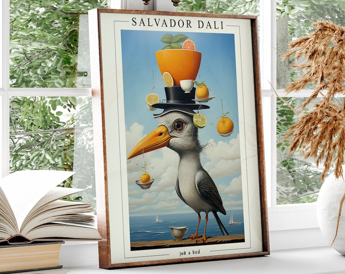 Salvador Dali Just A Bird Surrealist Art Print