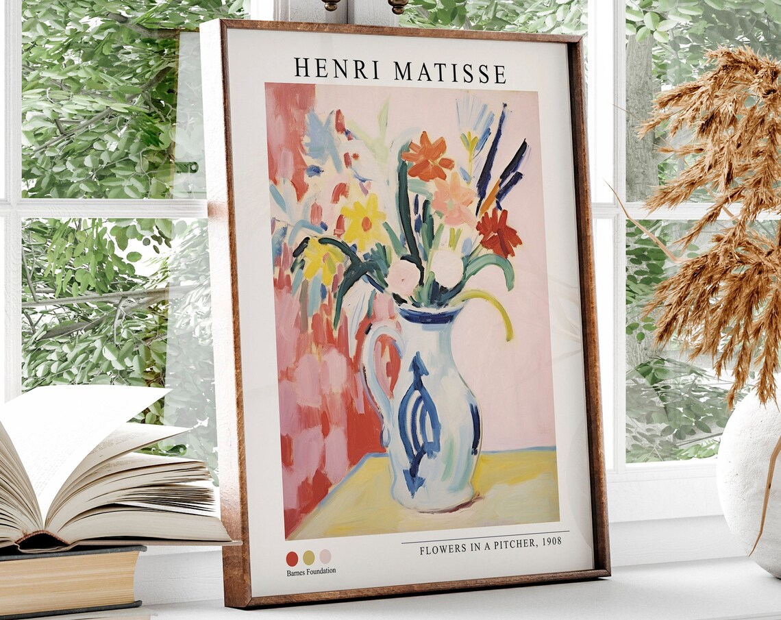 Henri Matisse Flowers In A Pitcher 1908 Fauvist Still Life Poster