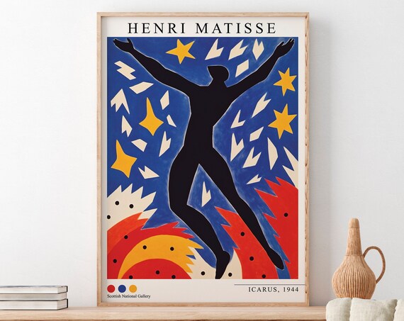 Henri Matisse Icarus Painting Blue Matisse Print Henri Matisse Print Matisse Wall Art Instant