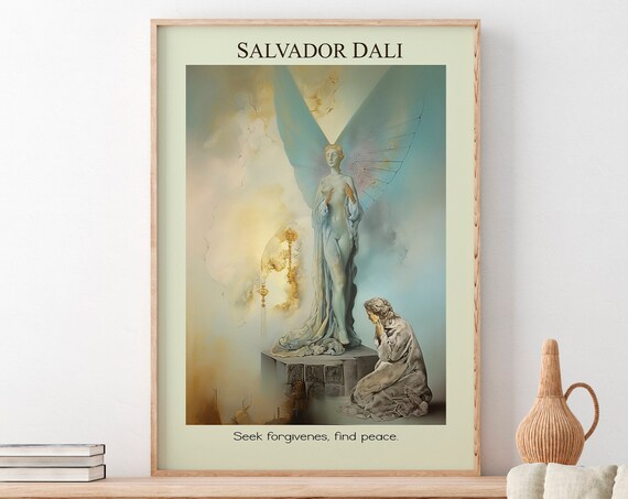 Salvador Dali Find Peace Salvador Dali Print Dada Surrealism Indie Room Decor Y2k Room Decor Aesthetic Room Decor