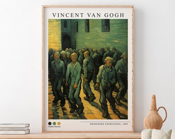 Van Gogh Print Prisoners Exercising Painting Exhibition Poster Van Gogh Print Classical Art Print