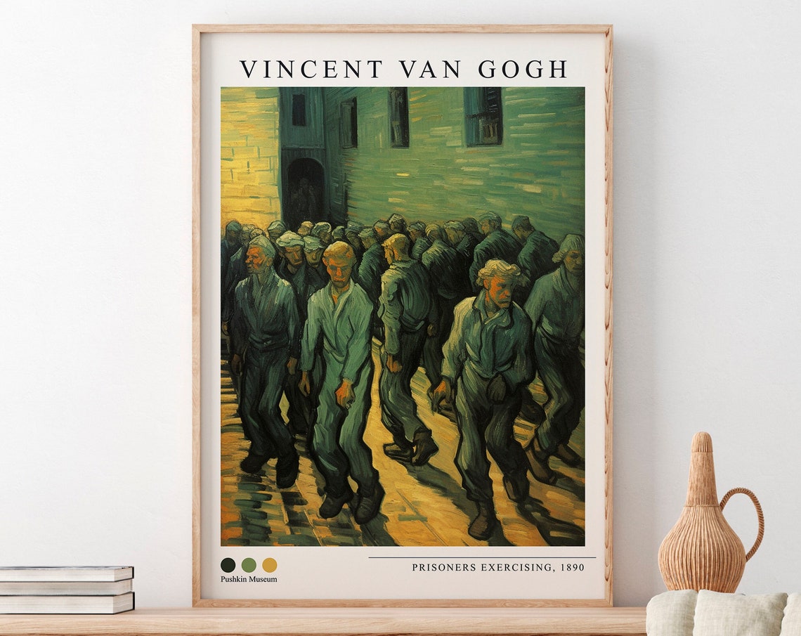 Vincent Van Gogh Prisoners Exercising 1890 Courtyard Art Poster