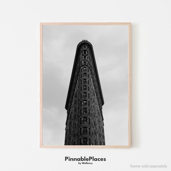 Flatiron Building Black and White Photo New York Landmark Poster