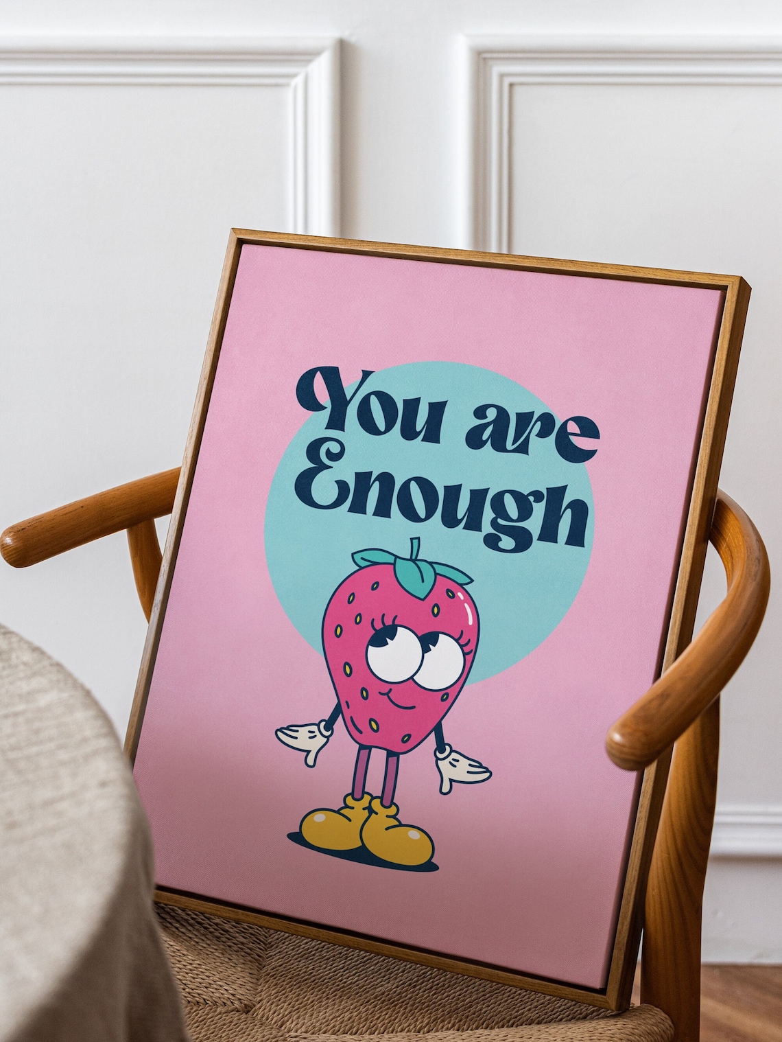 You Are Enough Retro Dorm Room Poster Print - Image 2