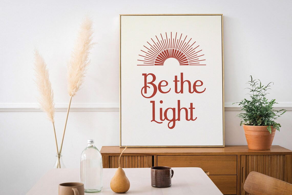 Be The Light Modern Christian Wall Art Print - Image 2