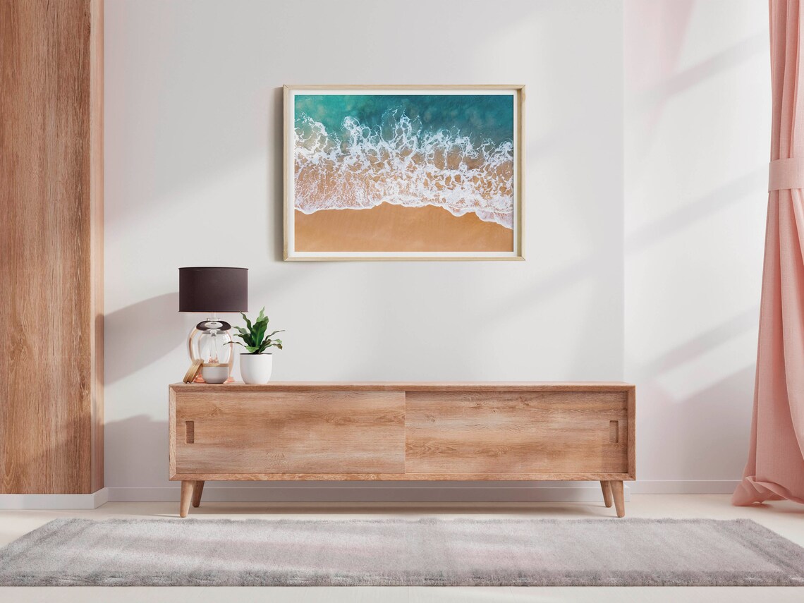 Beach Wall Art Prints, Coastal Summer Ocean Waves - Image 3