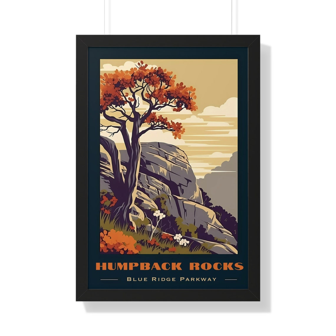 Humpback Rocks Blue Ridge Parkway Autumn Fall Foliage Poster
