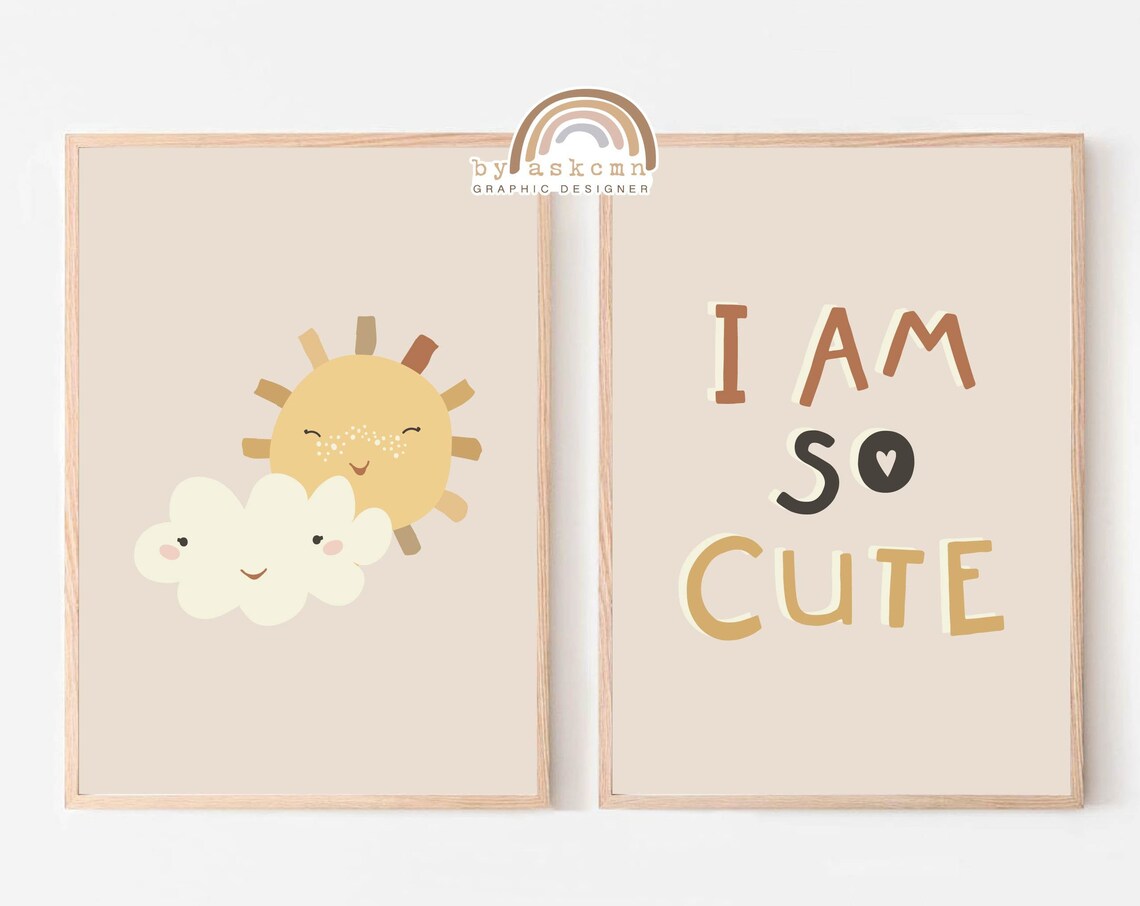Pastel Nursery Decor Baby Room Poster Rainbow Blush Poster Gender Neutral Nursery Neutral Rainbow Art Kids Wall Art Boho Nursery Art - Image 7