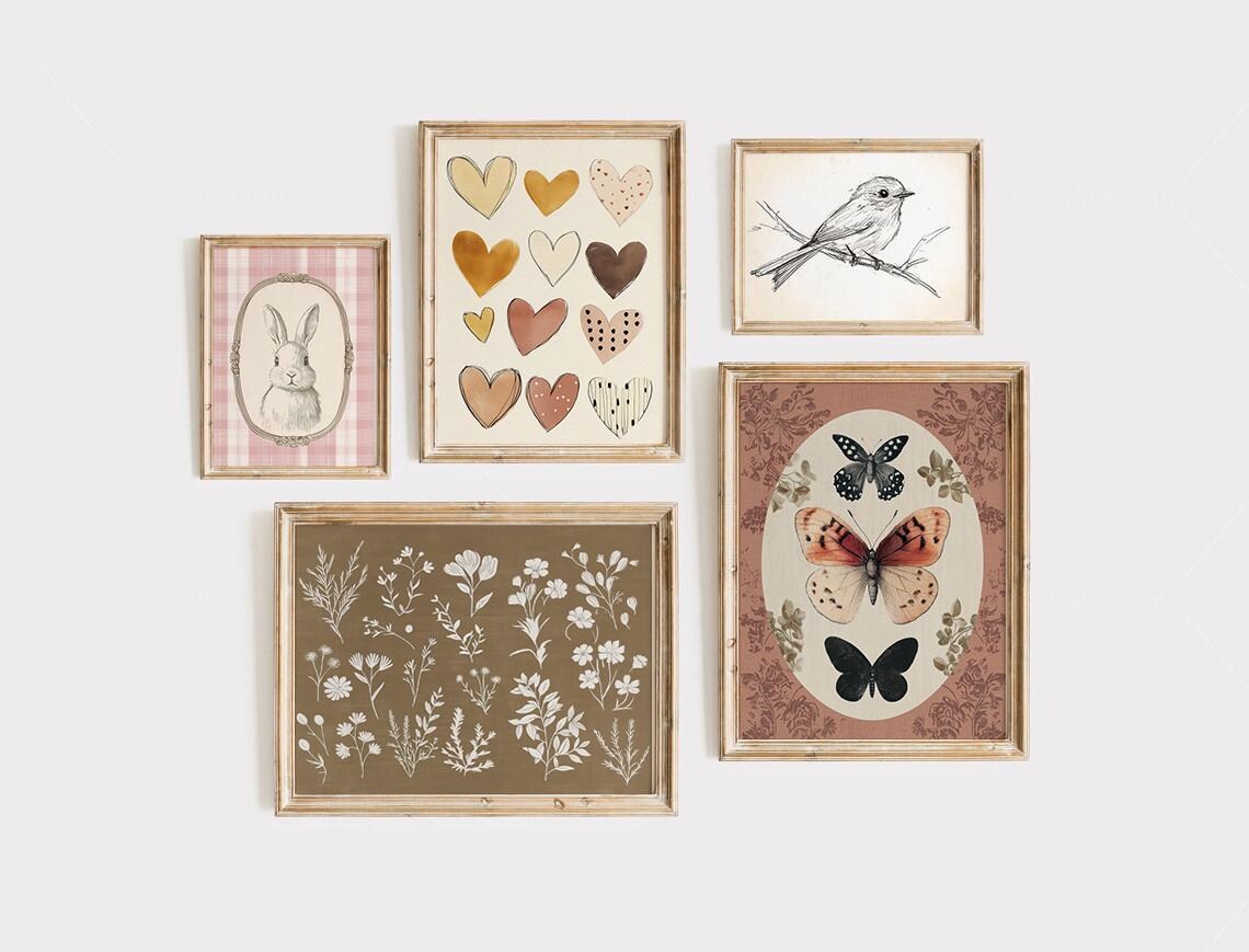 Girls Room Prints, Pink Nursery Decor Set - Image 4