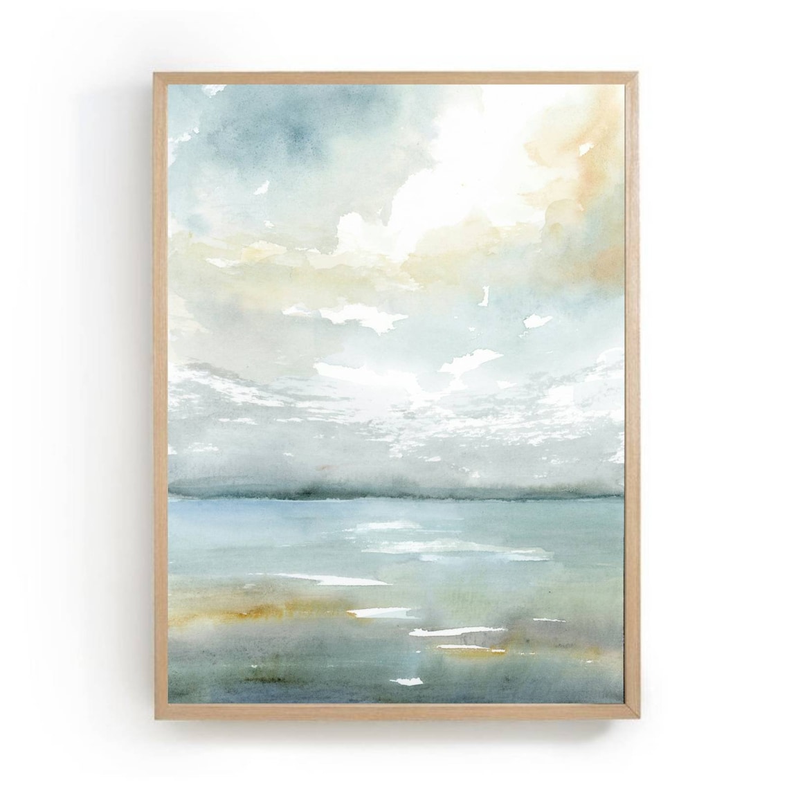 Coastal Landscape Painting Watercolor Seascape Art Print