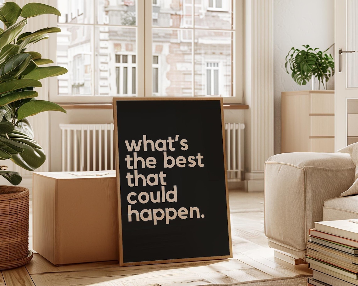 Motivational Quote Poster, Minimalist Typography Art