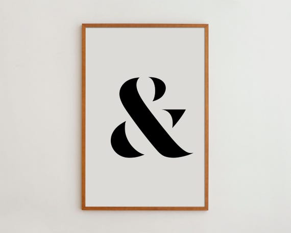 Minimalist Ampersand Typography Art Print