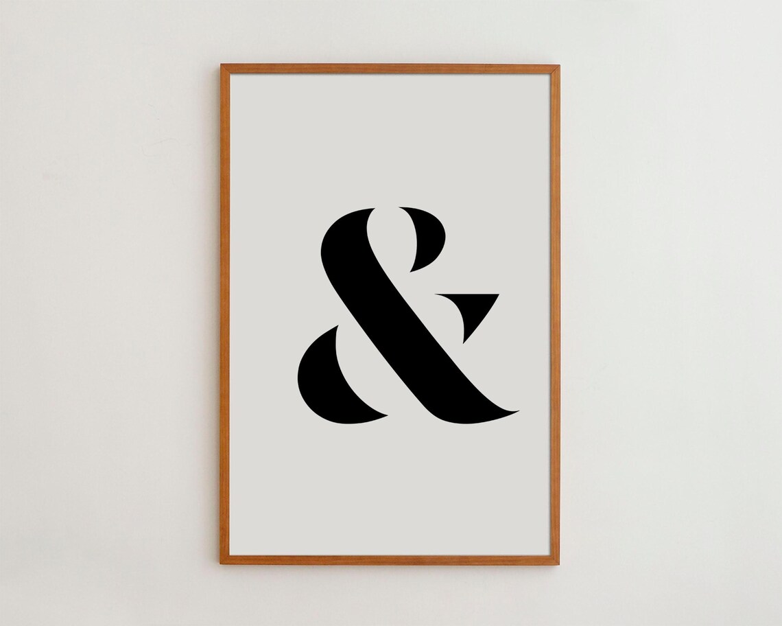 Minimalist Ampersand Typography Art Print