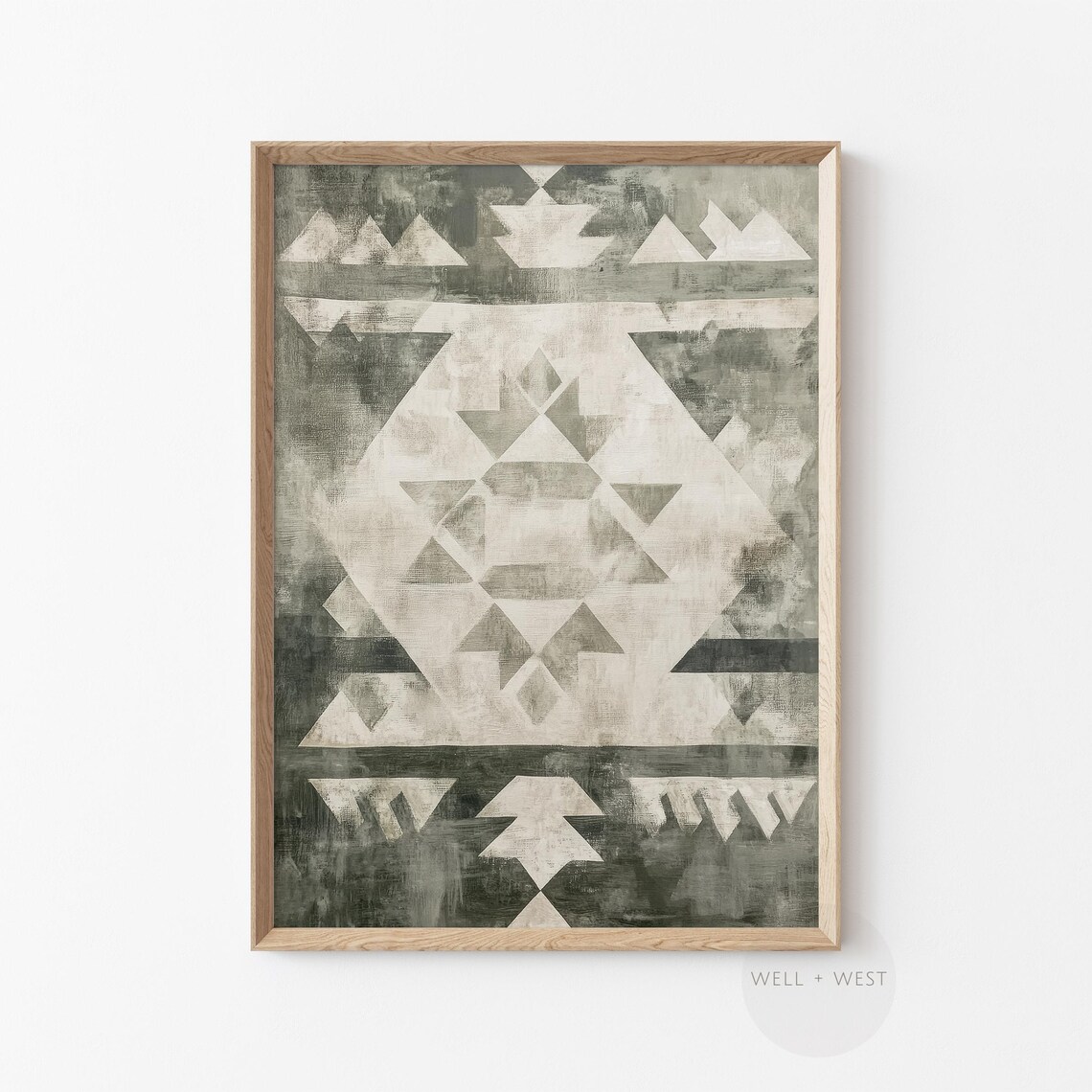 Southwest Textile Print, Tribal Pattern Vintage Art Print - Image 2