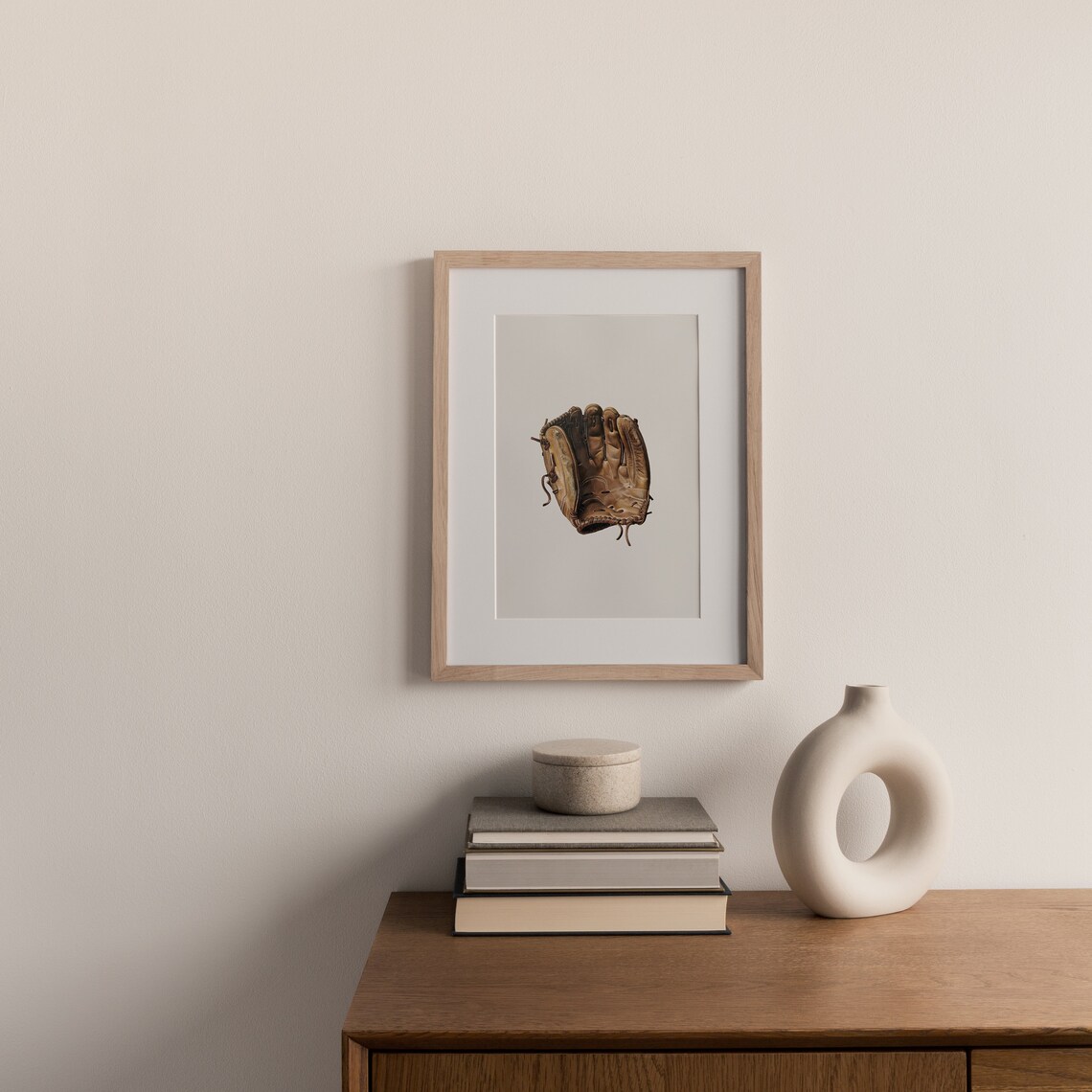 Baseball Glove Vintage Style Art Print, Nursery Decor - Image 3