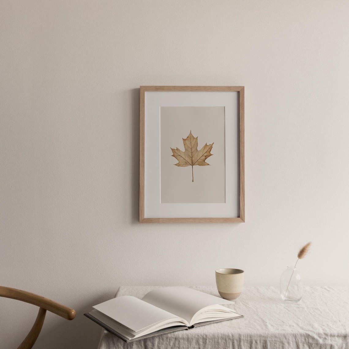 Dried Maple Leaf Vintage Botanical Pressed Fall Wall Art Print - Image 3
