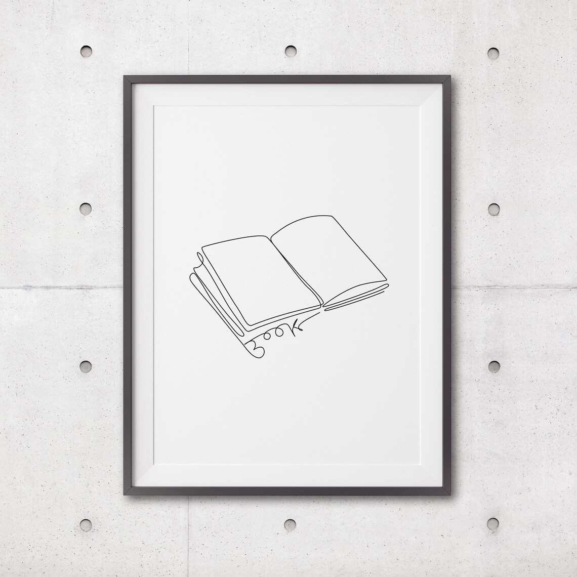 Love Book Wall Line Art Book Line Art Print Line Art Poster Abstract Line Art Books Wall Decor Line Drawing - Image 3