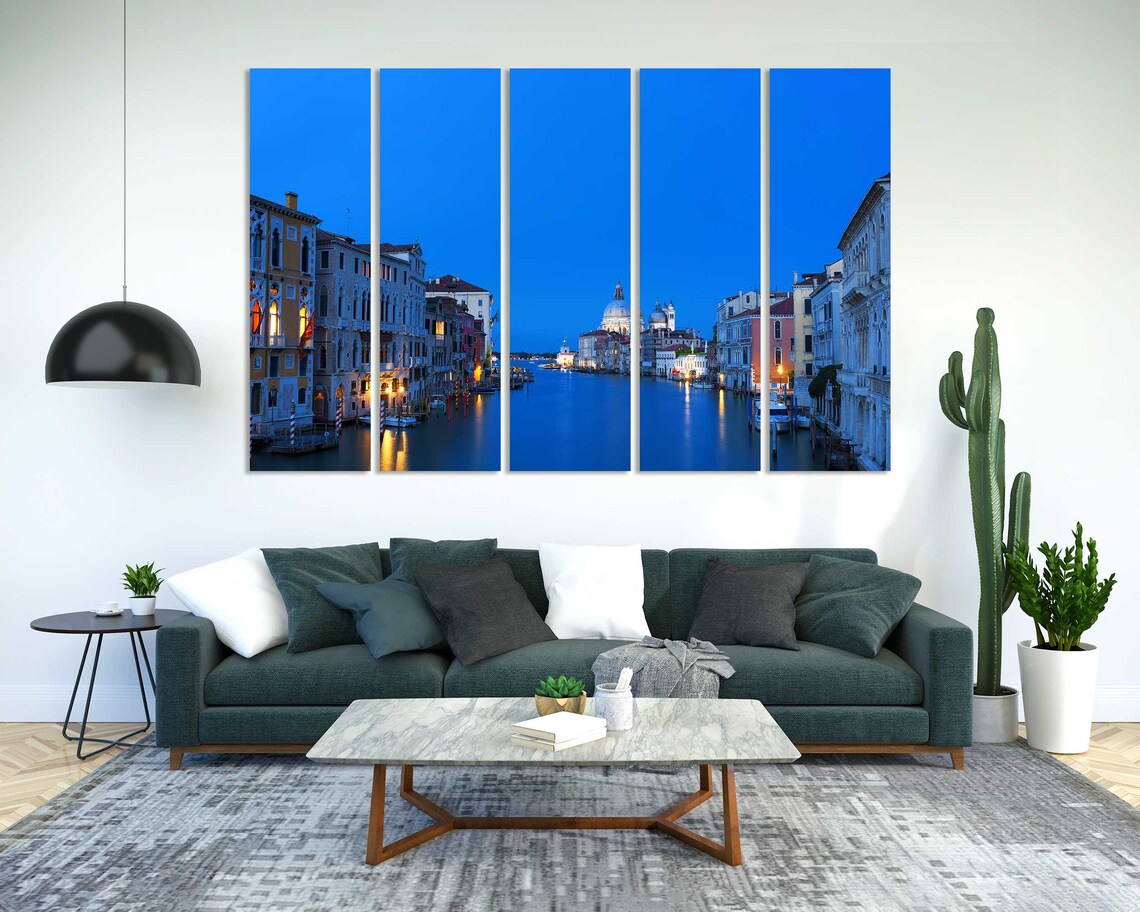 Venice Grand Canal at Blue Hour with Santa Maria della Salute Poster - Image 2