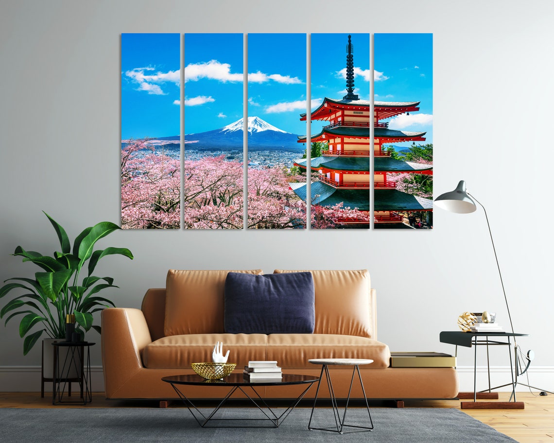 Japan Nature Painting Art For Wall Fuji Mountain Pictures Print Fuji Hakone Izu National Park In Japan Fuji Mountain Travel Art - Image 5