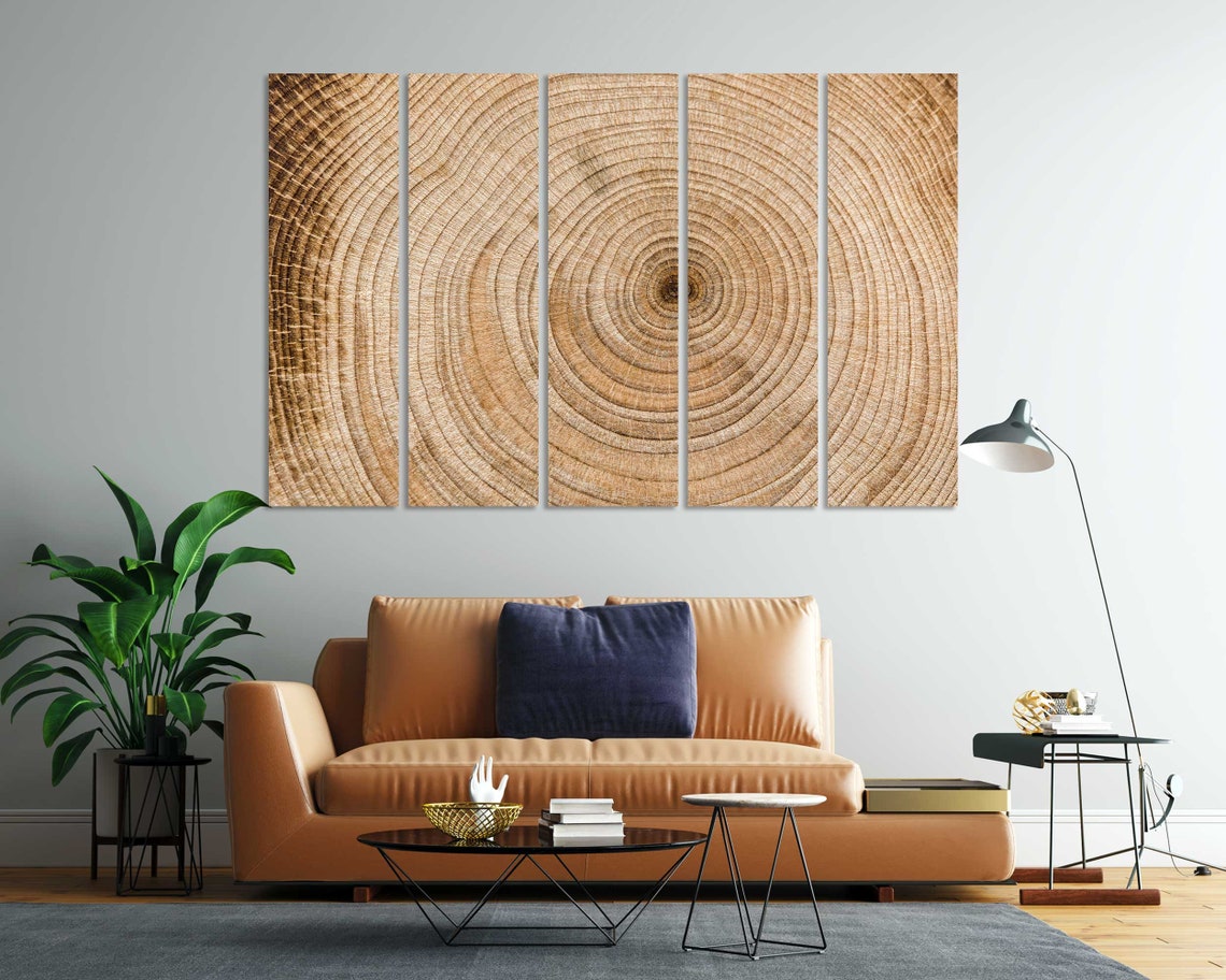 Tree Trunk Cross Section Growth Rings Natural Wood Texture Poster - Image 2