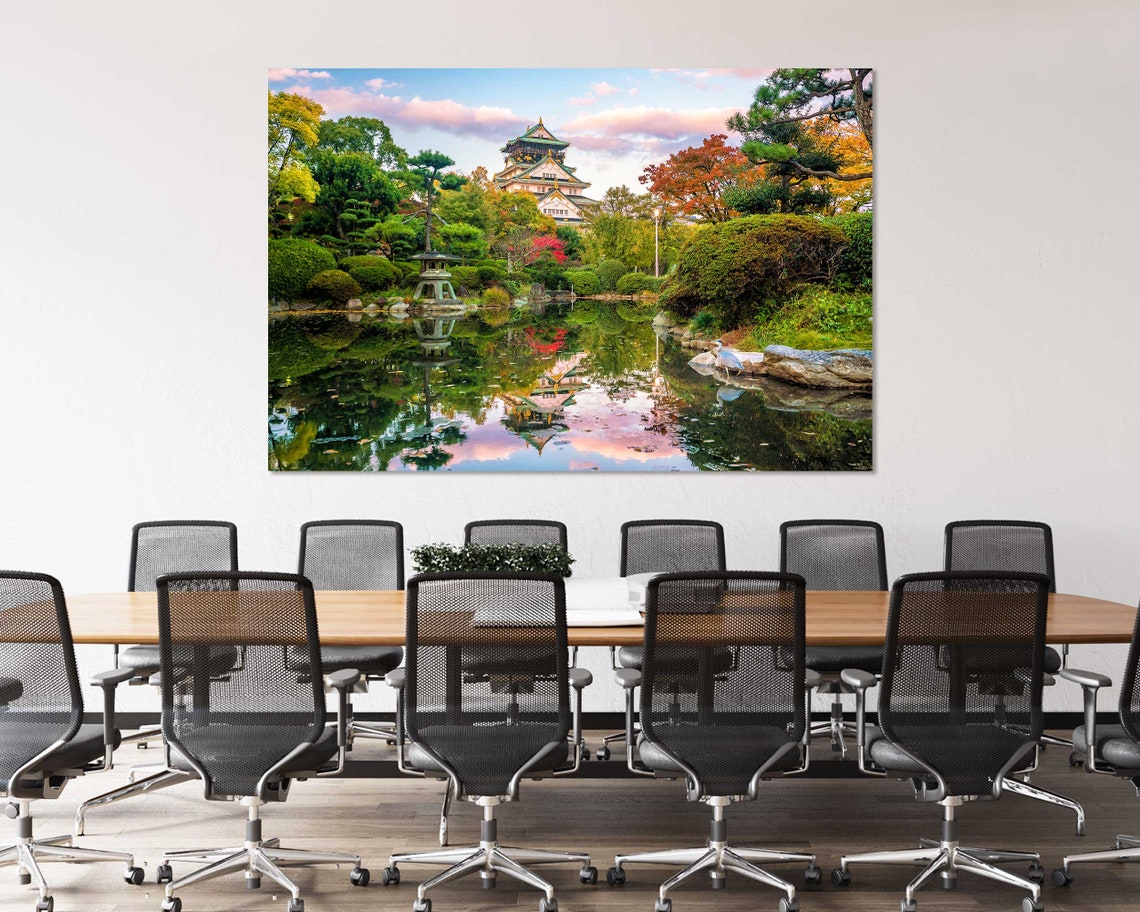 Osaka Castle Photo Print Osaka Japan Wall Art Autumn Osaka Painting Art On Japanese Art For Home Japanese Garden Picture - Image 4