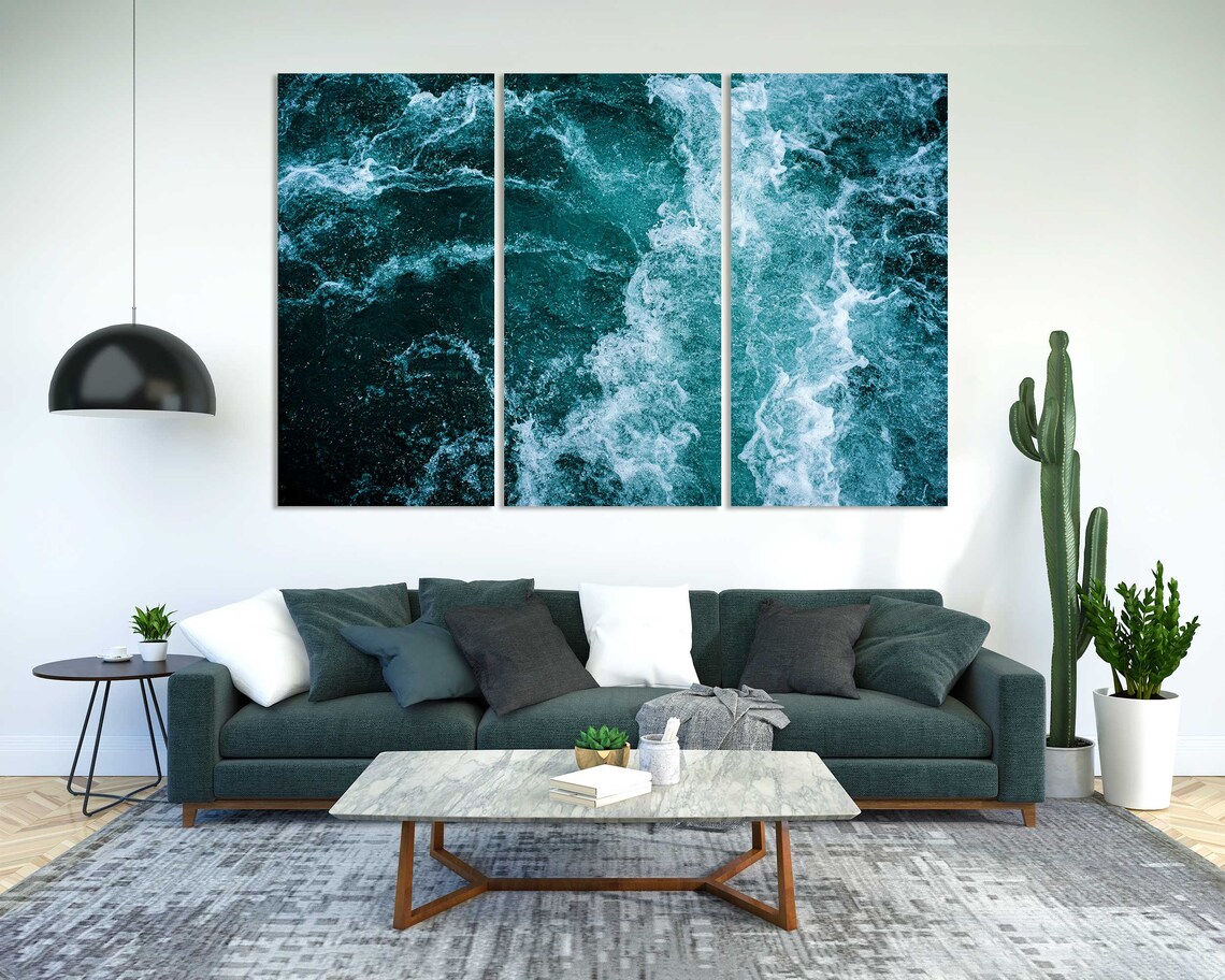 Sea Wave Wall Decor For Home Nautical Art Print On Modern Decor With Blue Wave For Wall Ocean Wave Stylish Artwork Seascape Decor - Image 8