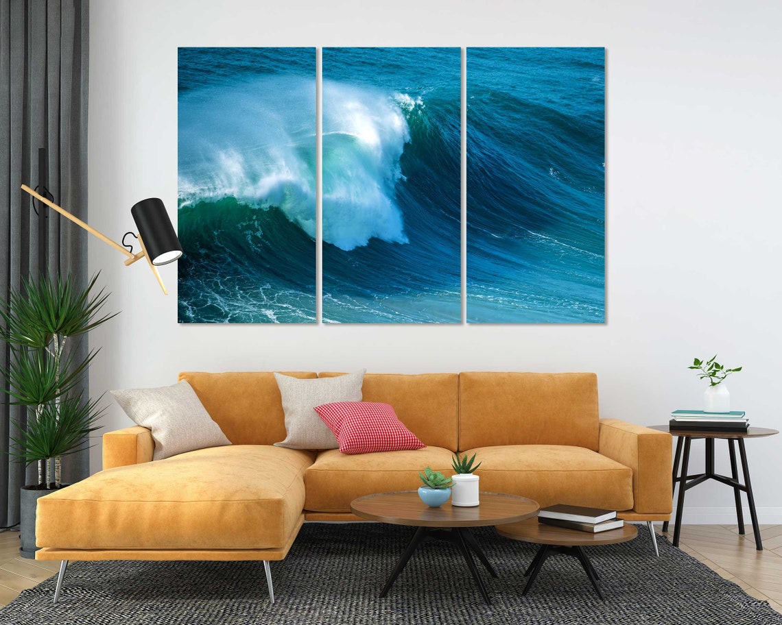 Mighty Blue Ocean Wave Curling White Foam Powerful Sea Surf Poster - Image 5