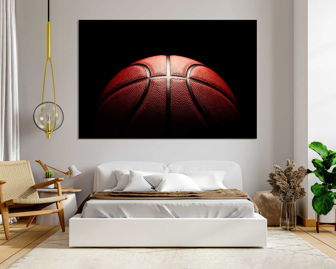 Basketball Wall Art Basketball Print Basketball Modern Home Decor Game With Ball Pictures Print Basketball Ball Close Up Decor - Image 5