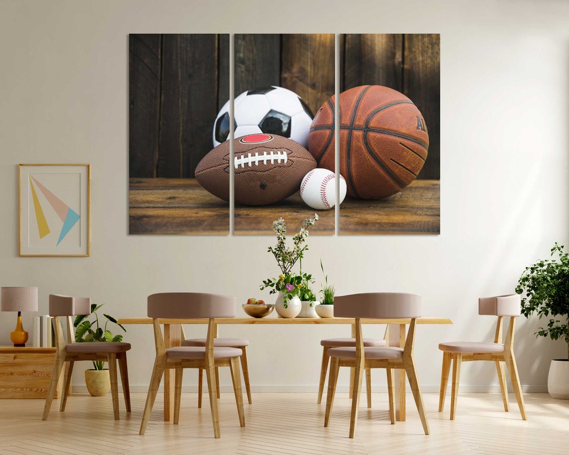 Soccer Ball Photo Print Art Baseball Home Decor For Wall Rugby Ball Large Art For Wall Basketball Ball Pictures Art On - Image 4